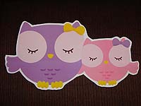 Owl baby and mommy